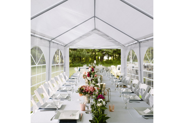 Wedding tent clearance sizes